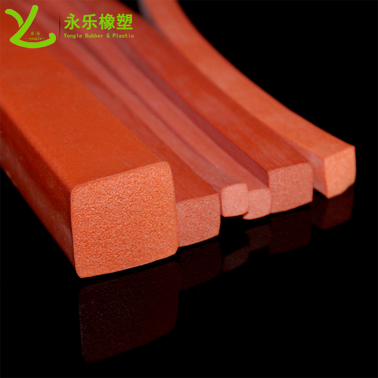 寧河擠出硅膠密封條，耐高溫發(fā)泡硅膠條，阻燃硅膠發(fā)泡條