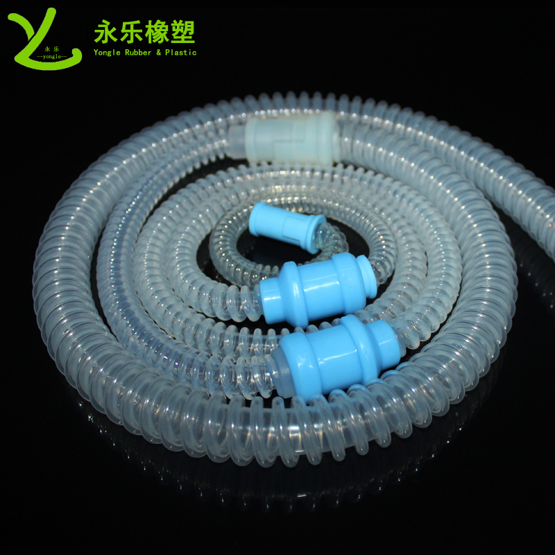 呼吸機(jī)硅膠波紋管，透明硅膠波紋管，擠出波紋硅膠管