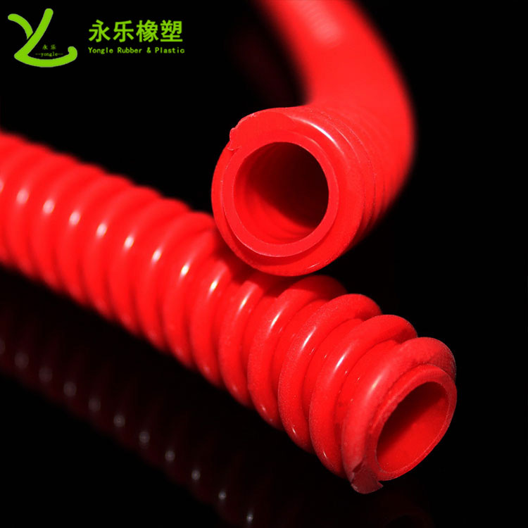 擠出醫(yī)用硅膠波紋管，紅色硅膠波紋管，耐高溫硅膠波紋管