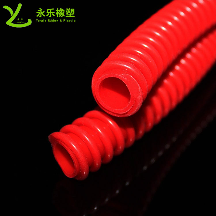 擠出醫(yī)用硅膠波紋管，紅色硅膠波紋管，耐高溫硅膠波紋管