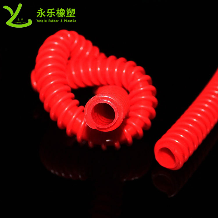 擠出醫(yī)用硅膠波紋管，紅色硅膠波紋管，耐高溫硅膠波紋管
