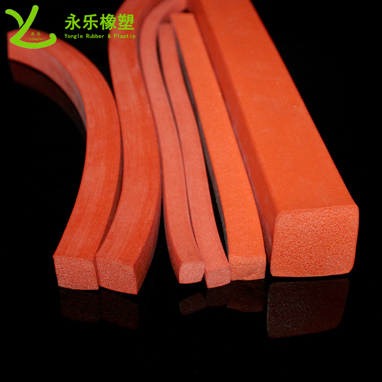 寧河擠出硅膠密封條，耐高溫發(fā)泡硅膠條，阻燃硅膠發(fā)泡條